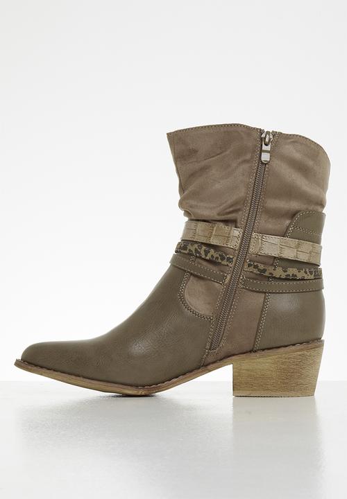Plum - Genesis western boot - taupe