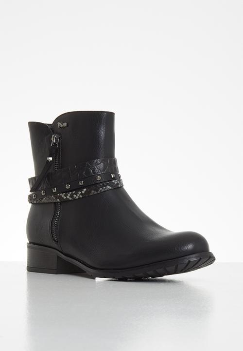 Plum - Romy ankle boot - black