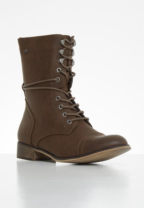 Miss Black - Bon bon 2 mid calf boot - brown 