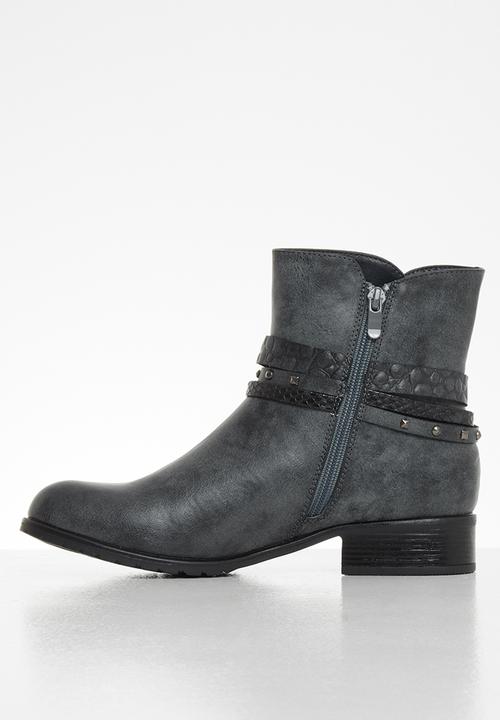 Plum - Romy ankle boot - grey-navy