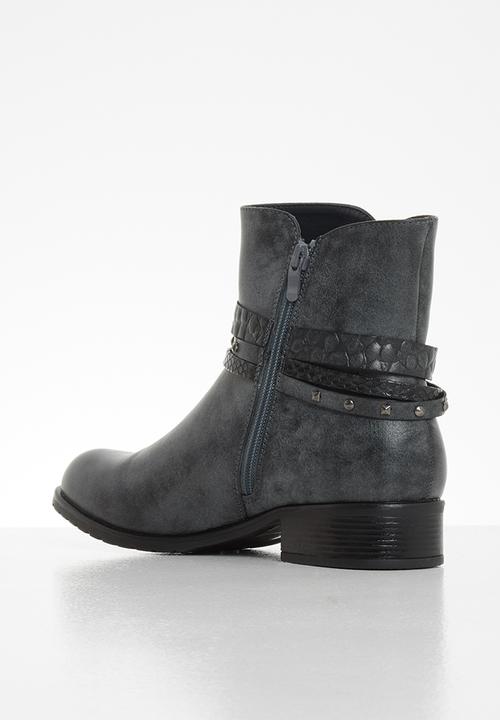 Plum - Romy ankle boot - grey-navy
