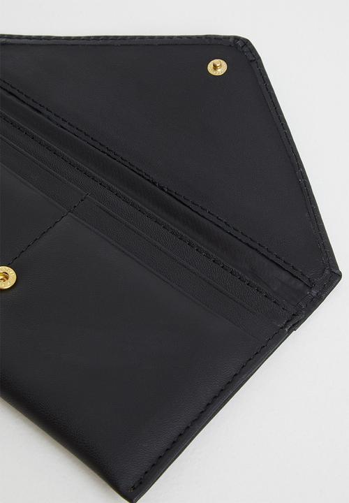 Superbalist - Leather clutch purse - black
