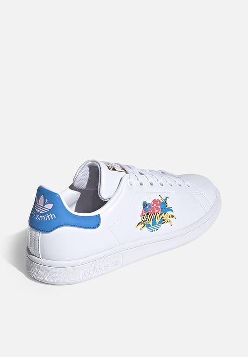 adidas Originals - Egle stan smith w - ftwr white/bright blue/clear pink