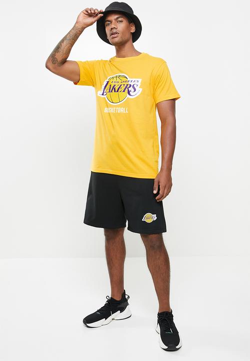 NBA - Icon lakers straight hem printed T-shirt - yellow