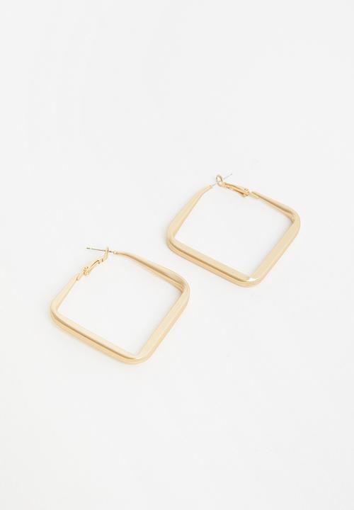 Superbalist - Square hoop earrings - gold
