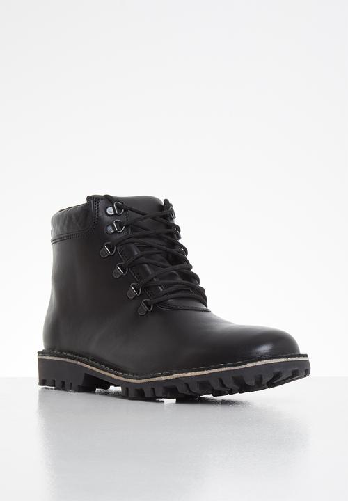 Superbalist - Marvin leather lace-up boot - black