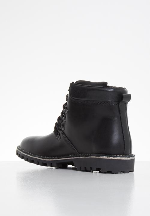 Superbalist - Marvin leather lace-up boot - black