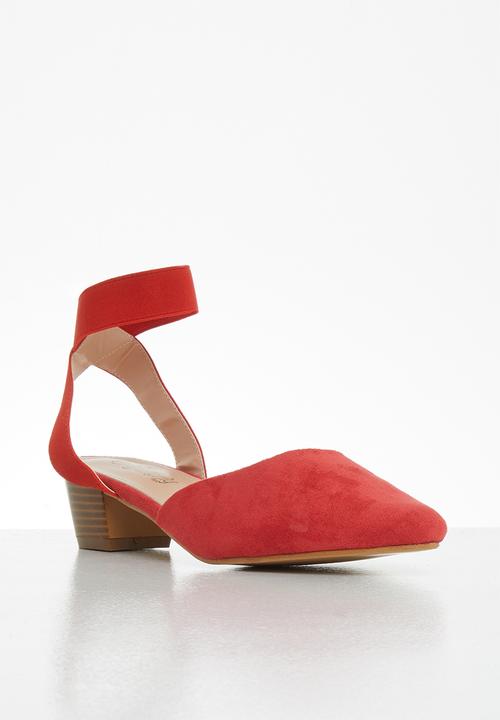 Butterfly Feet - Sling ankle strap heel - red