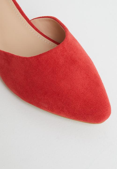 Butterfly Feet - Sling ankle strap heel - red