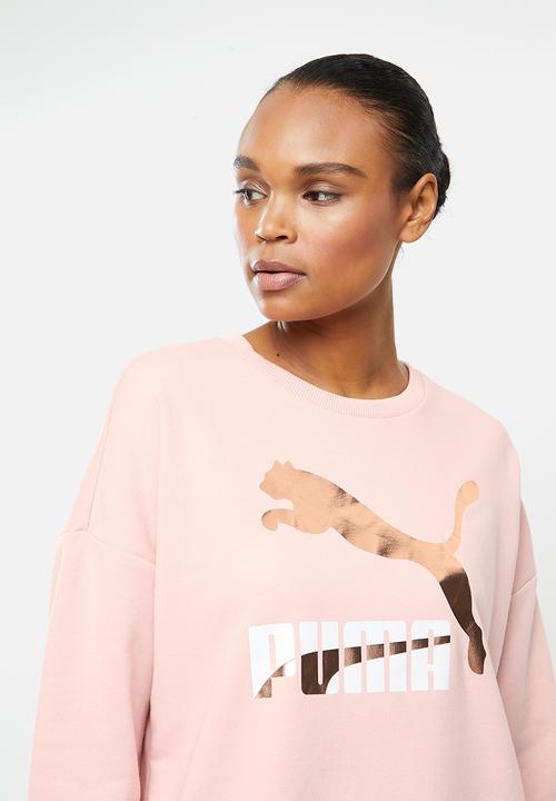 PUMA - Classic logo crew sweat - peach