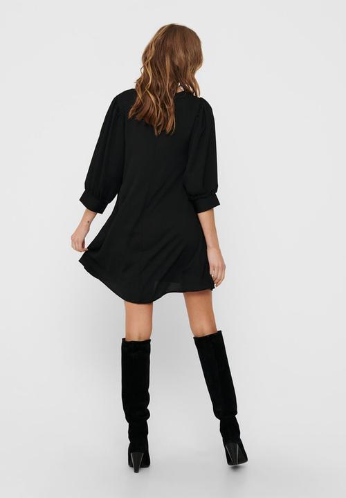 Jacqueline de Yong - Sally puff sleeve dress - black