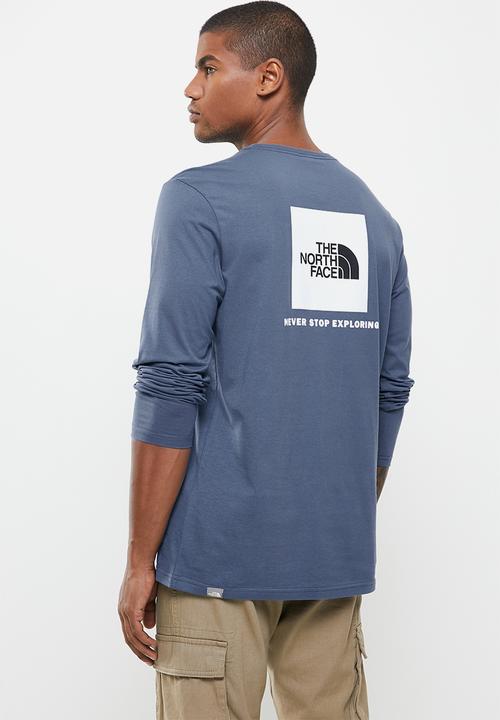 The North Face - Long sleeve red box tee - indigo