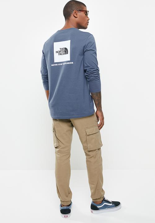 The North Face - Long sleeve red box tee - indigo