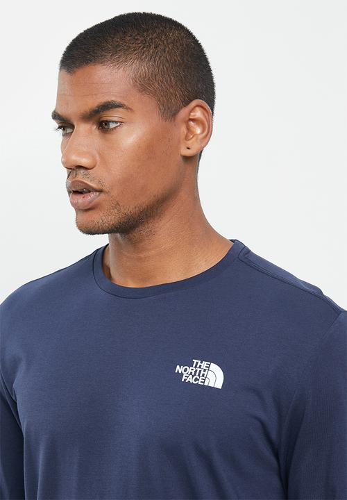 The North Face - Long sleeve red box tee - navy