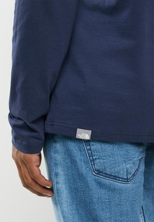The North Face - Long sleeve red box tee - navy