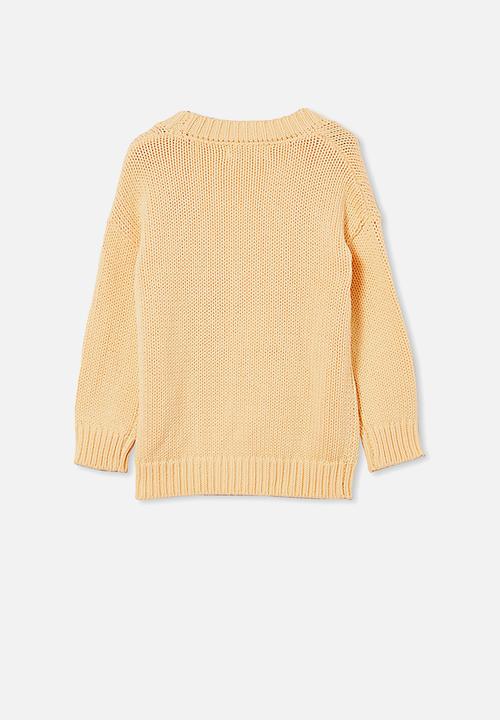 Cotton On - Winnie washed rib cardigan - peach 