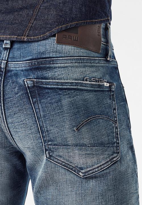 G-STAR - 3301 slim heavy elto pure superstretch - faded clear sky