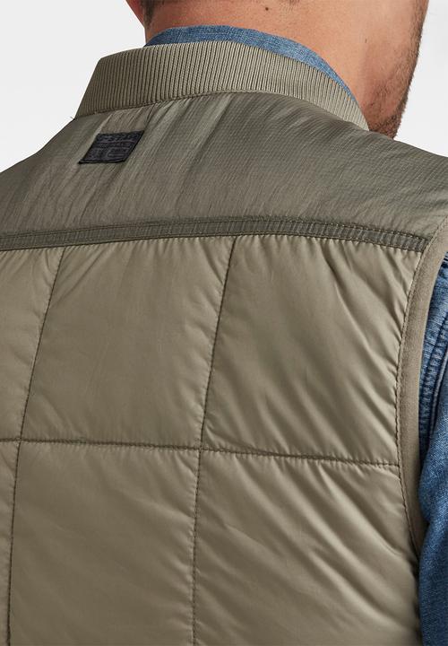 G-STAR - Lt wt quilted vest - green