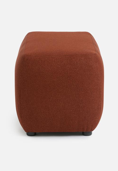 Sixth Floor - Plump rectangle ottoman - clay
