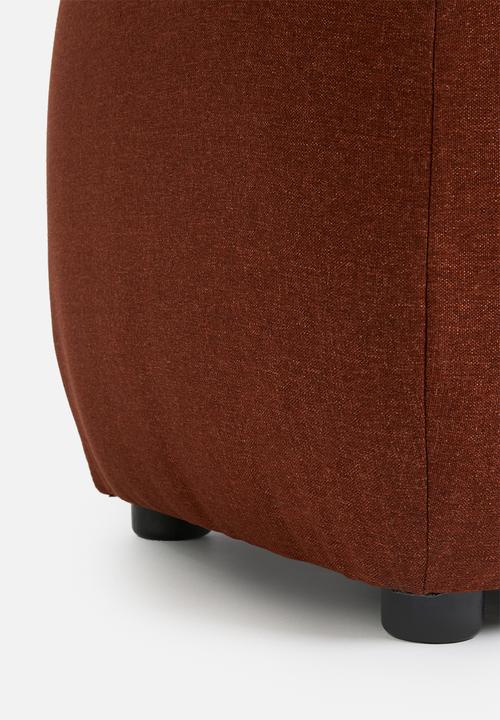 Sixth Floor - Plump rectangle ottoman - clay