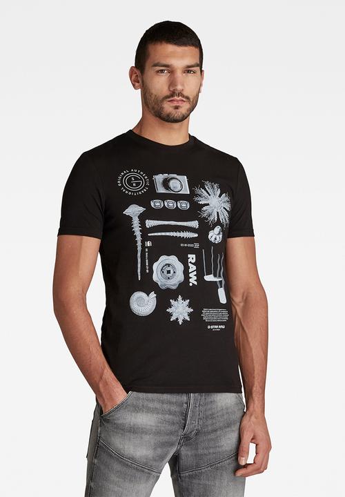 G-STAR - Object raw slim short sleeve tee - black 