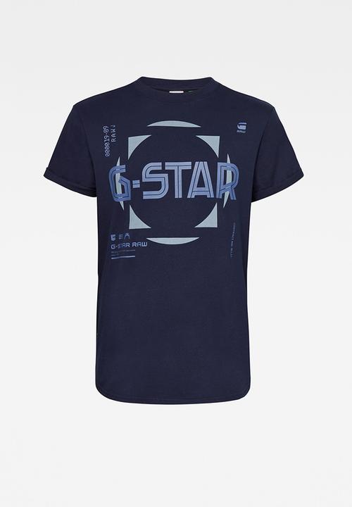 G-STAR - Lash graphic short sleeve tee - blue