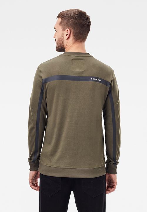 G-STAR - Box logo pocket sweater long sleeve tee - khaki 
