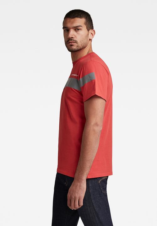 G-STAR - 1 Reflective graphic short sleeve tee - red 