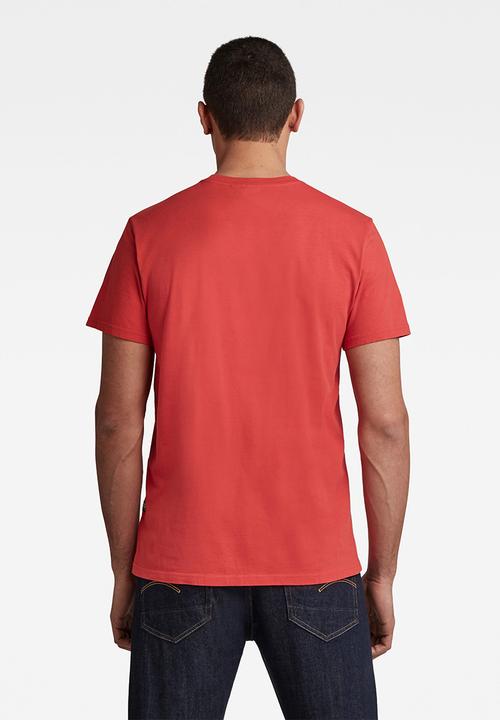 G-STAR - 1 Reflective graphic short sleeve tee - red 