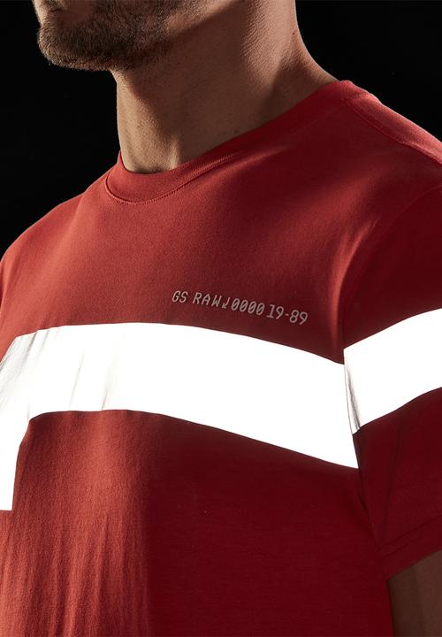 G-STAR - 1 Reflective graphic short sleeve tee - red 