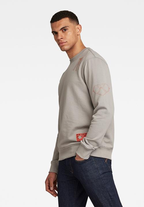 G-STAR - Object graphic r long sleeve sweat - charcoal