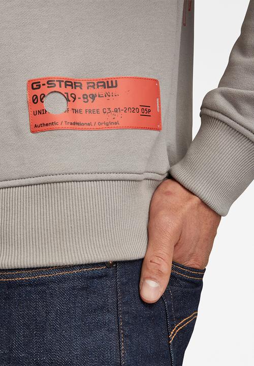 G-STAR - Object graphic r long sleeve sweat - charcoal