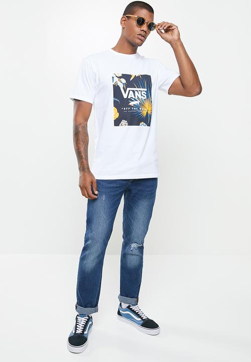 Vans - Classic print box tee- whie
