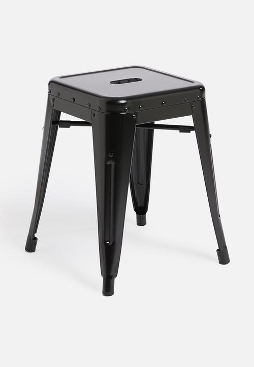 H&S - Metal stool - black