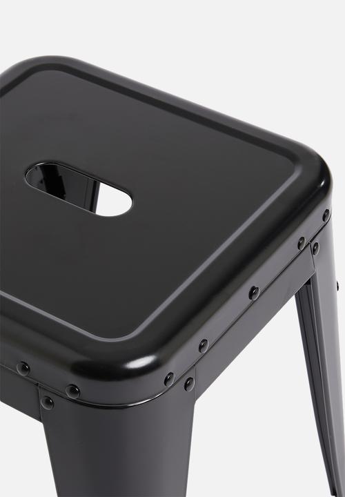 H&S - Metal stool - black