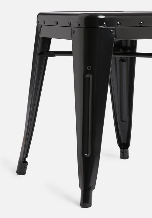 H&S - Metal stool - black