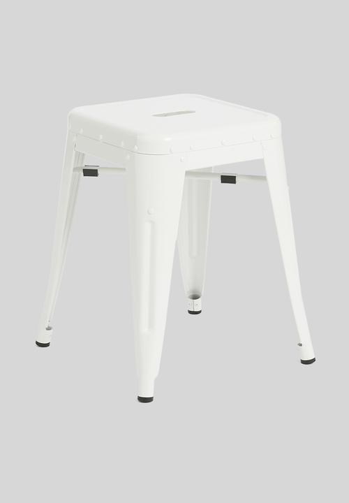 H&S - Metal stool - white