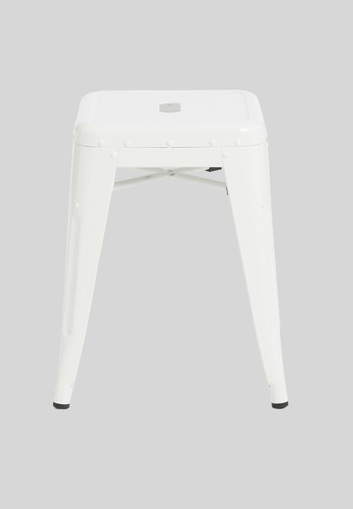 H&S - Metal stool - white