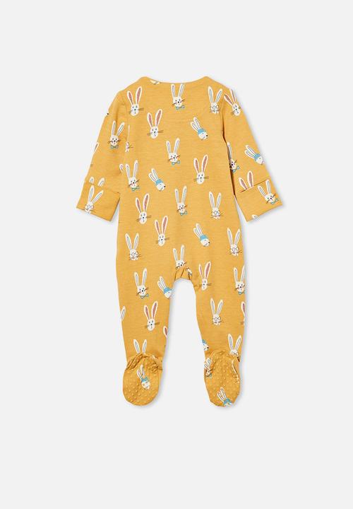 Cotton On - The long sleeve zip romper - yellow 