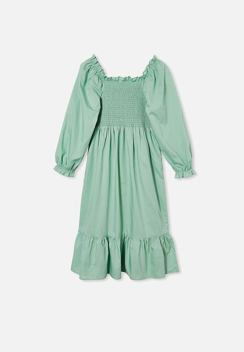 Free by Cotton On - Isla long sleeve dress - duck egg