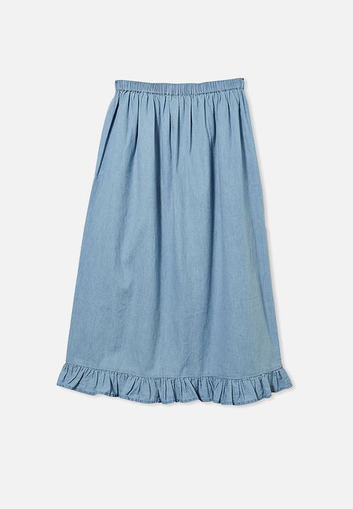 Free by Cotton On - Yasmin midi skirt - blue