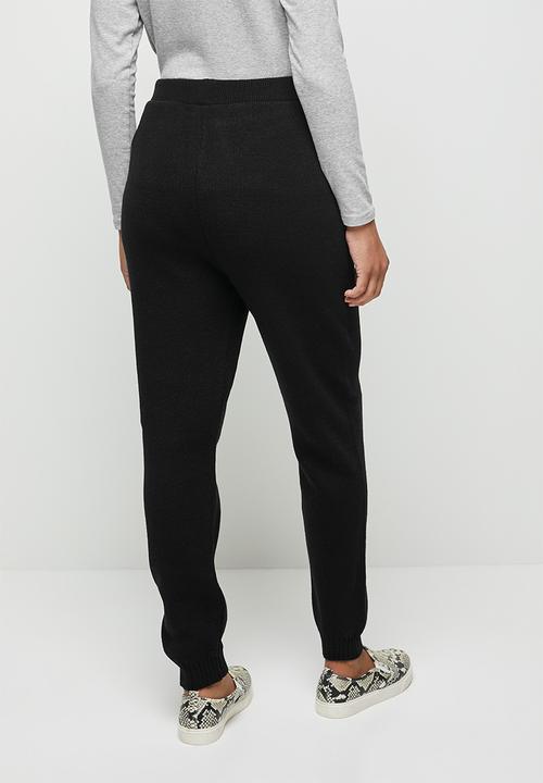 edit - Knitwear harem pant - black