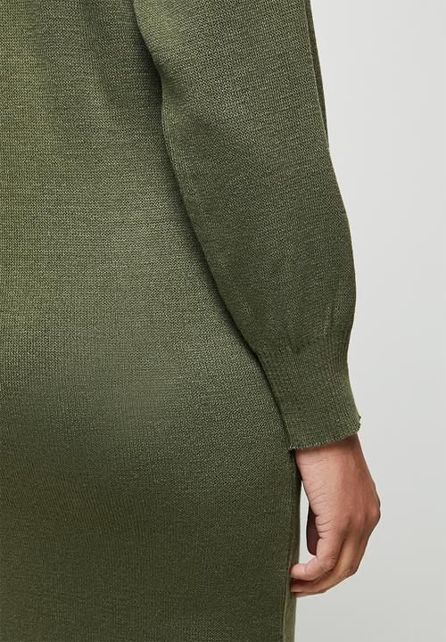 edit - Slashneck collumn midi - khaki