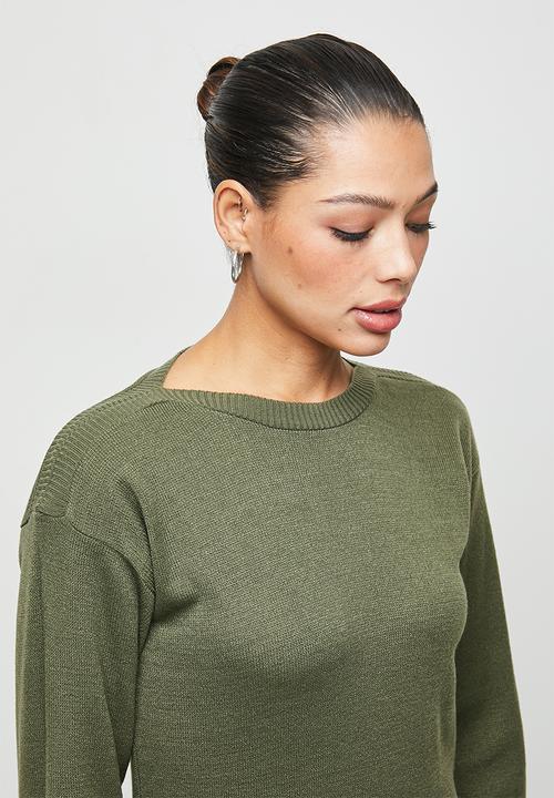 edit - Slashneck collumn midi - khaki