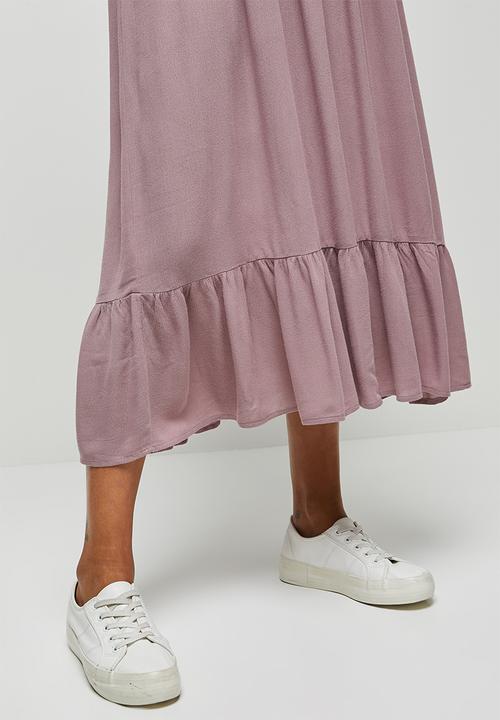 edit - Embroidered gypsy midi - dusty pink