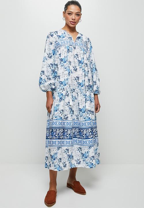 edit - Border print midi - blue print