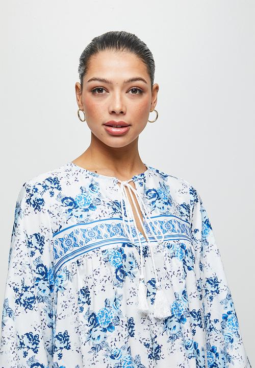 edit - Border print midi - blue print