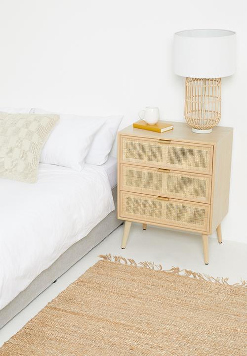 Sixth Floor - Rattan 3 drawer unit - natural