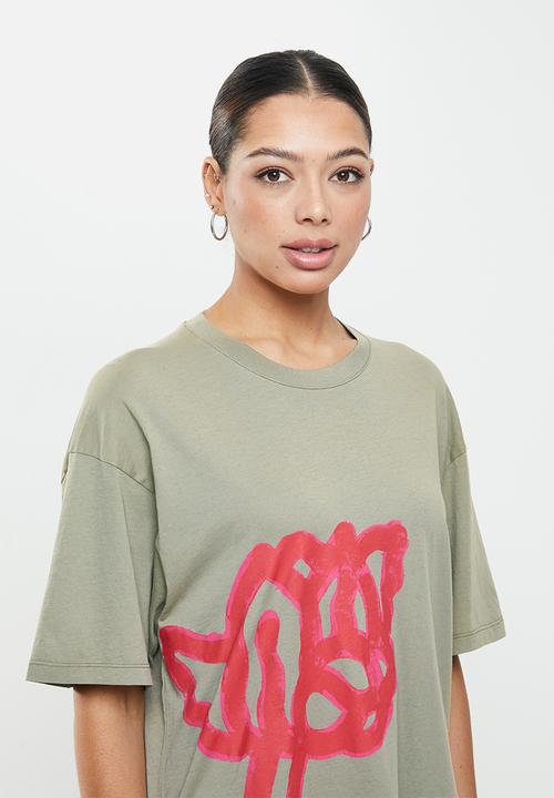 G-STAR - Loose fit big object print tee - grey