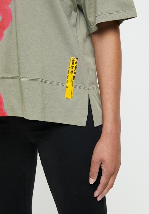 G-STAR - Loose fit big object print tee - grey